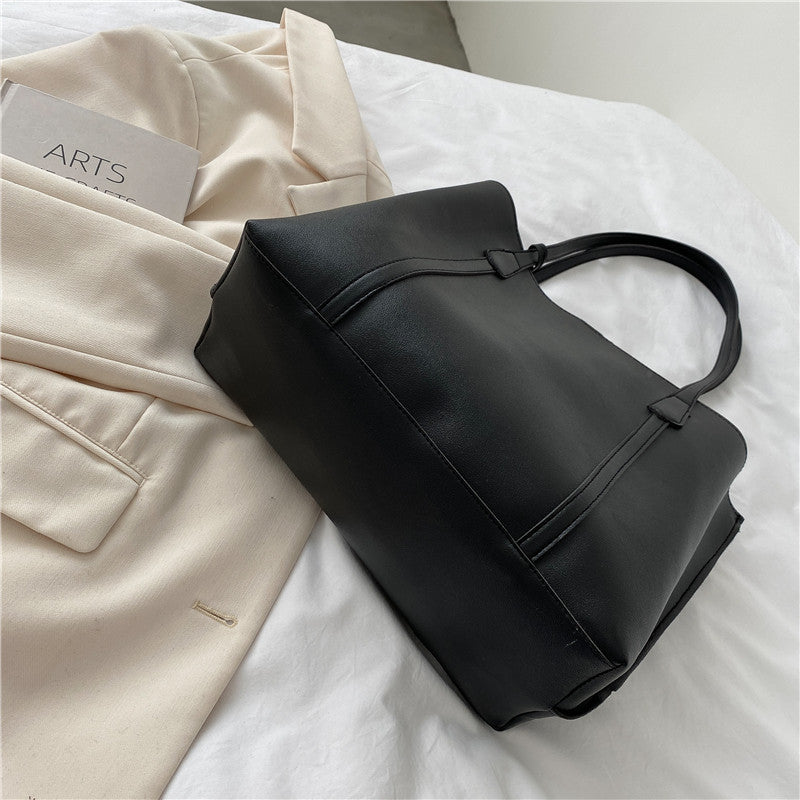 Soft Leather Large Capacity Women Tote Bag