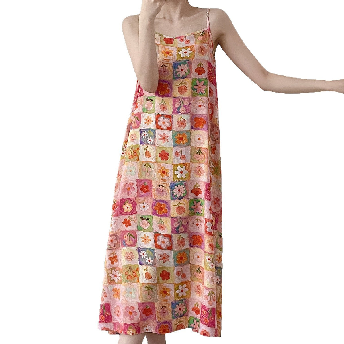 Floral Suspender Nightgown