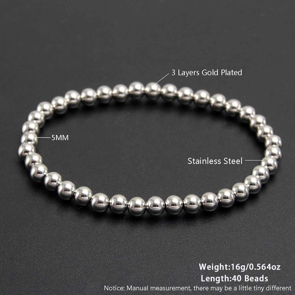 Two-color Beaded Bracelet
