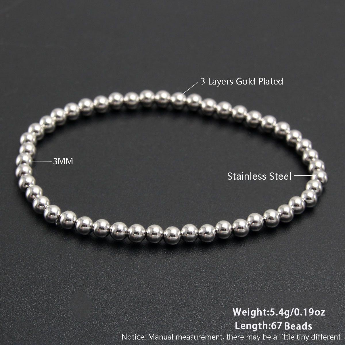 Two-color Beaded Bracelet