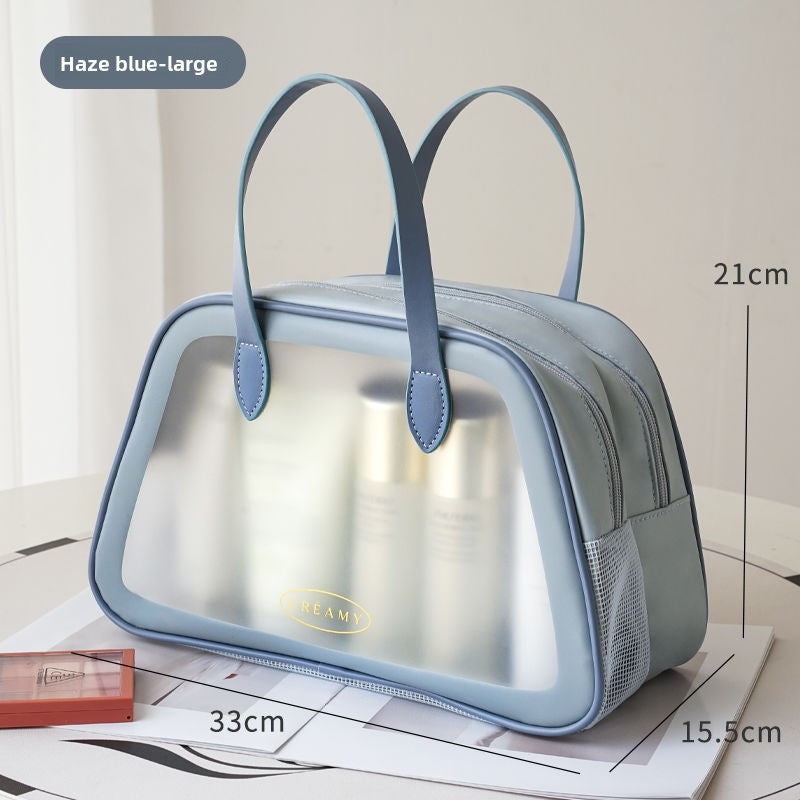 Dry-wet separation large-capacity toiletry bag