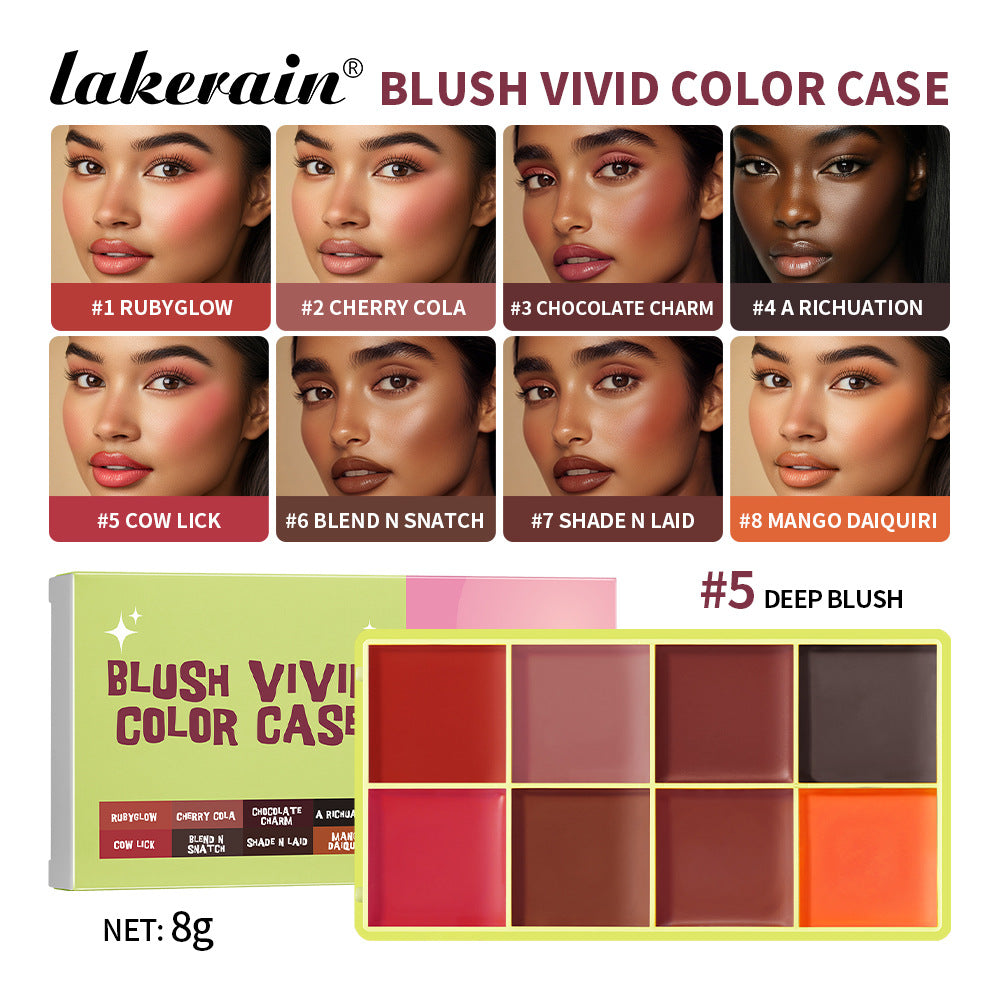 8-Color Blush Highlighter Contour Palette