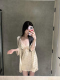 Satin Lace Womens Nightgown Robe Set