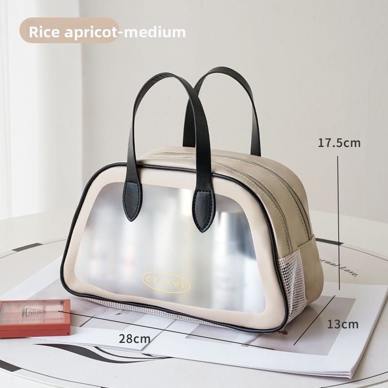 Dry-wet separation large-capacity toiletry bag