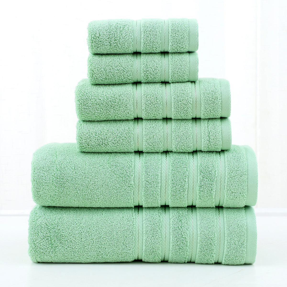 6pcs Set Cotton Towel Bath Towel