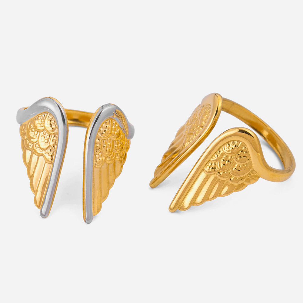 Adjustable Wing Design Titanium Steel Ring