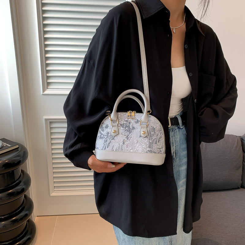 Women's Embroidered Shell Crossbody Bag