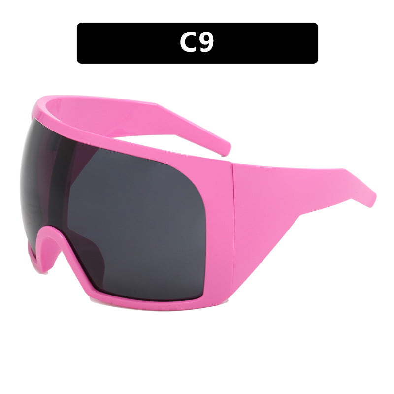 Oversized Frame Mask Sunglasses, Cross-Border Futuristic Tech-Style Protective Goggles, Punk Sunglasses for Hot Girls