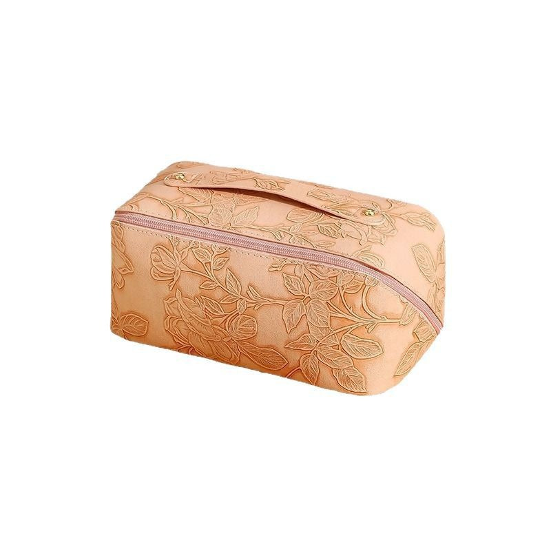 PU Leather Classic Vintage Cosmetic Bag