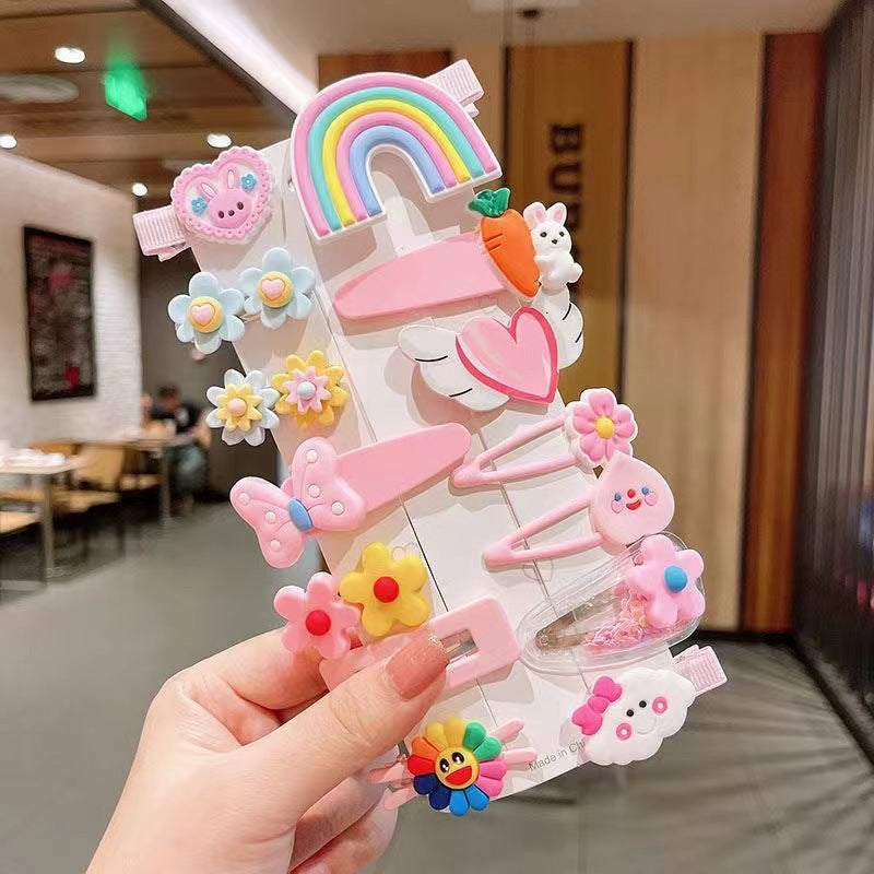 Children's Floral Hair Clips Set