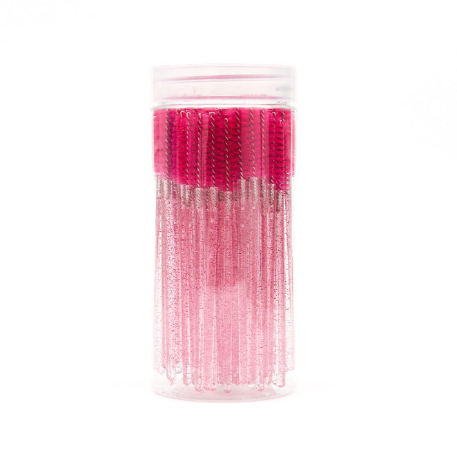 bottle of 100pcs Crystal Spiral Eyelash Brushes