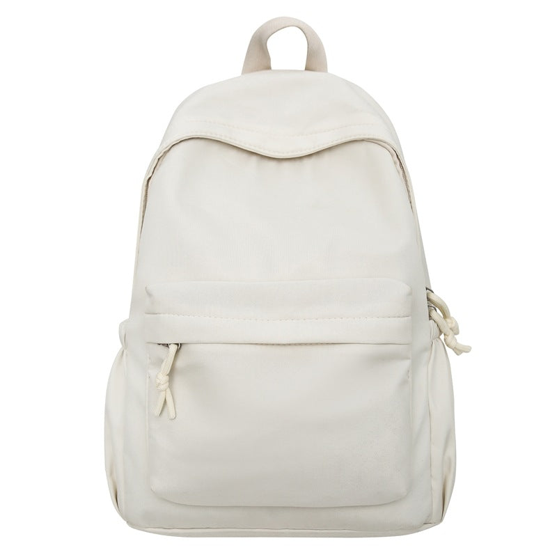 Simple Solid Color Large-Capacity Junior High School and High School Student Schoolbags Primary School Boys and Girls Fresh Backpacks