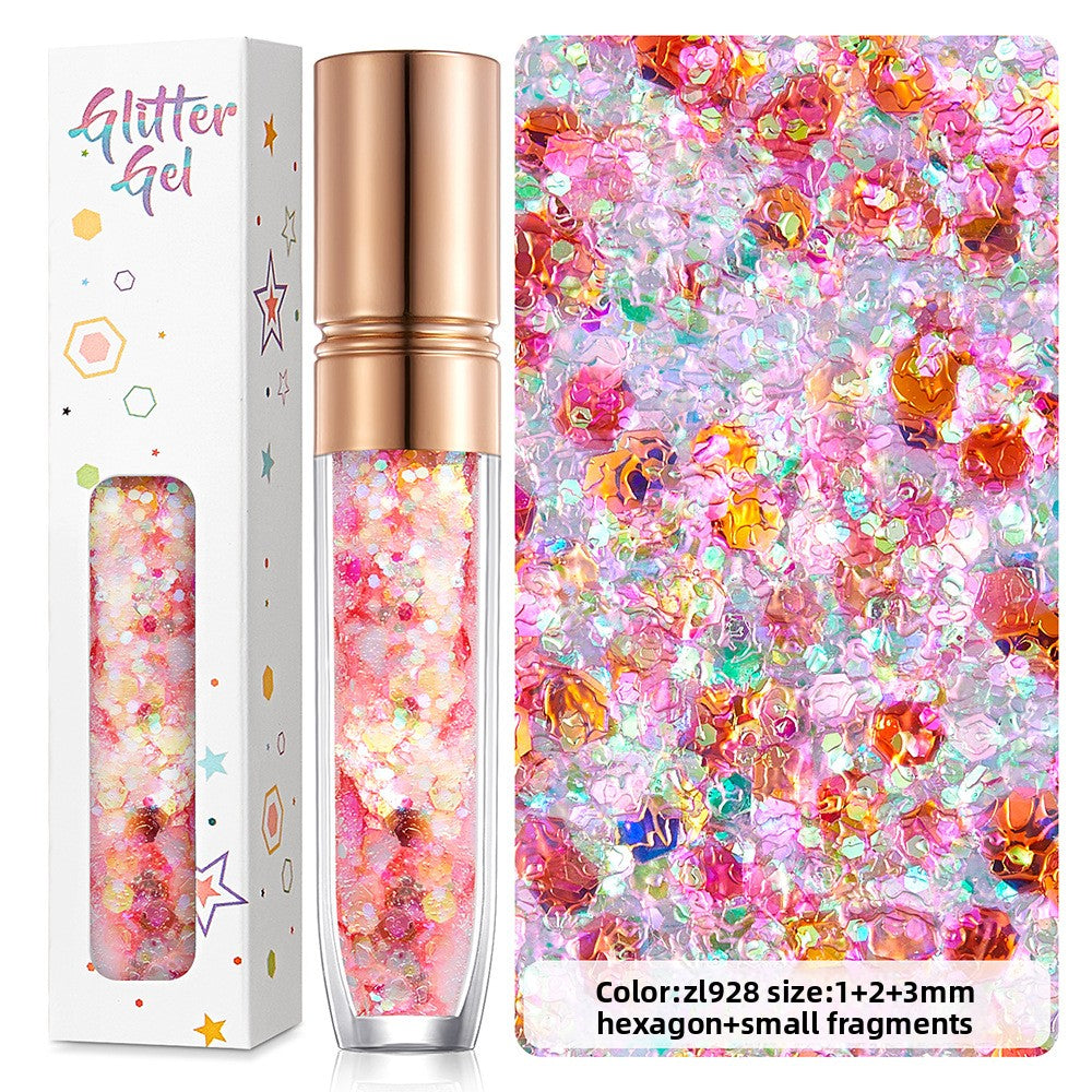 Shimmering sequin facial eyeshadow