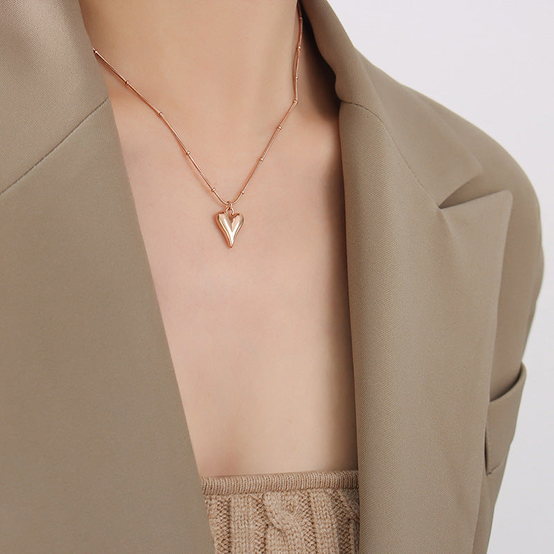 Simple style heart-shaped necklace