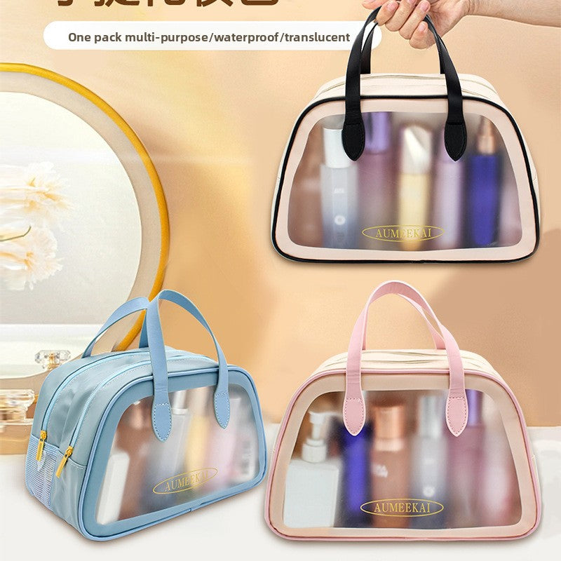 Dry-wet separation large-capacity toiletry bag