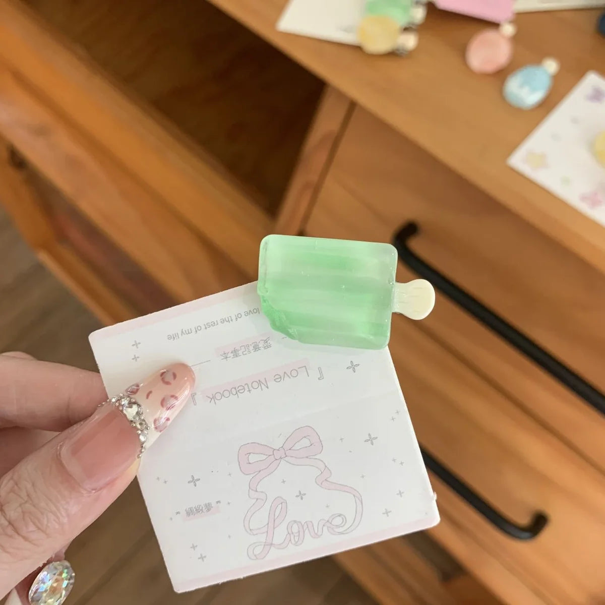 6pcs Creative Cartoon Ice Cream Hair Clip