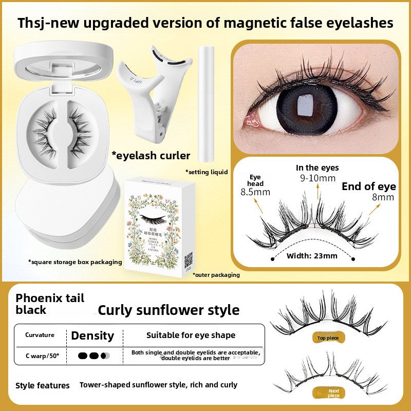 Magnetic False Eyelashes with Spring Clip
