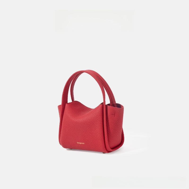 Songmont Mini Genuine Leather Bucket Bag