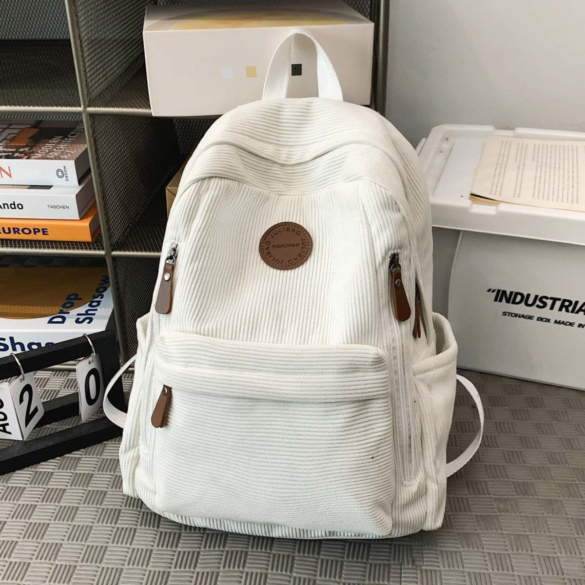 Corduroy School Backpack for Students