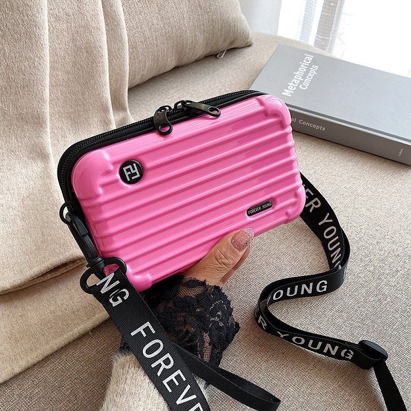 Crossbody multi-functional hard-shell makeup bag