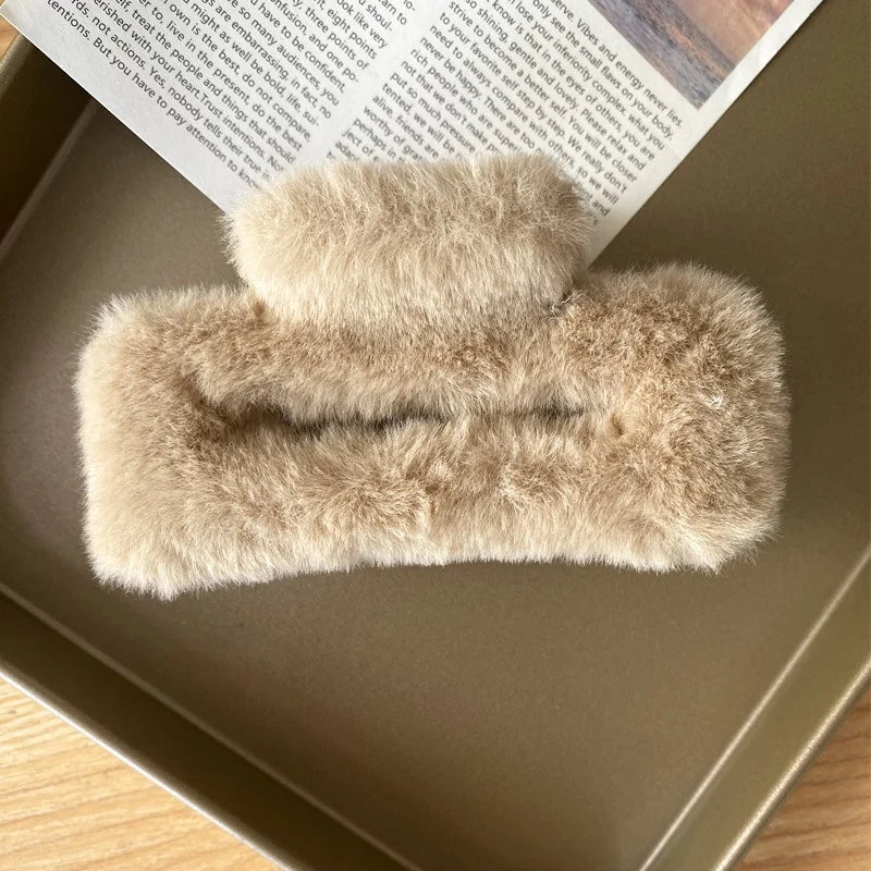 3 Set of hairy soft clorfull hair clips
