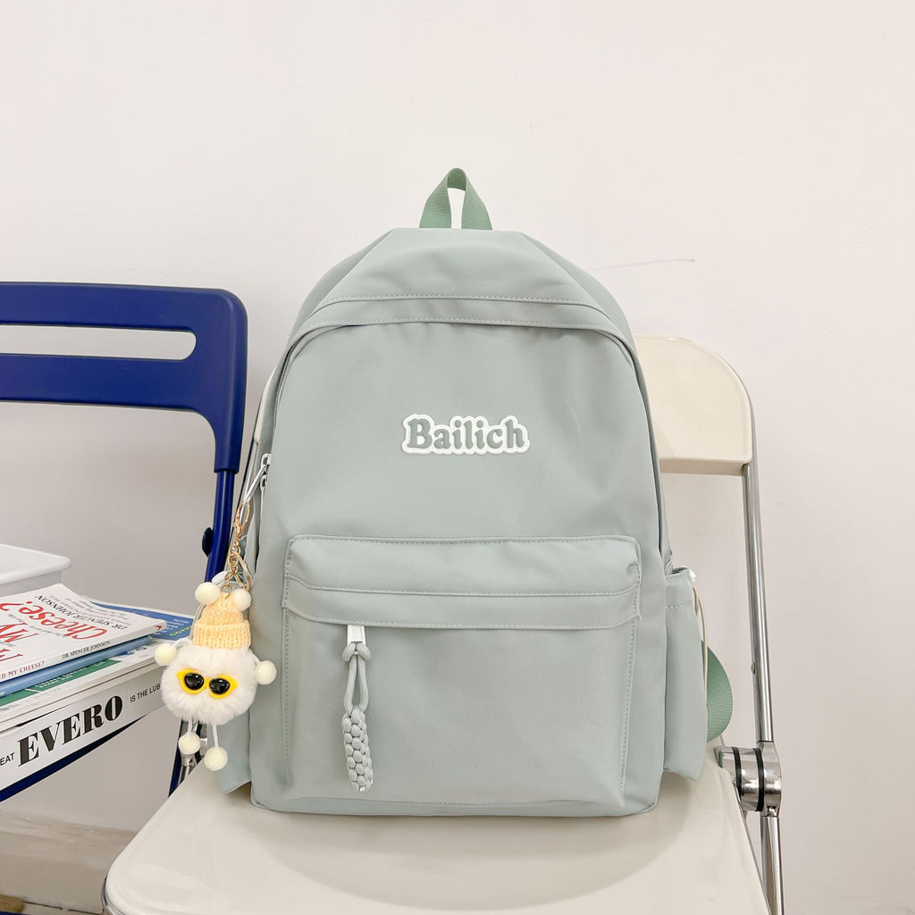 Simple Solid Color Backpack for School and Travel