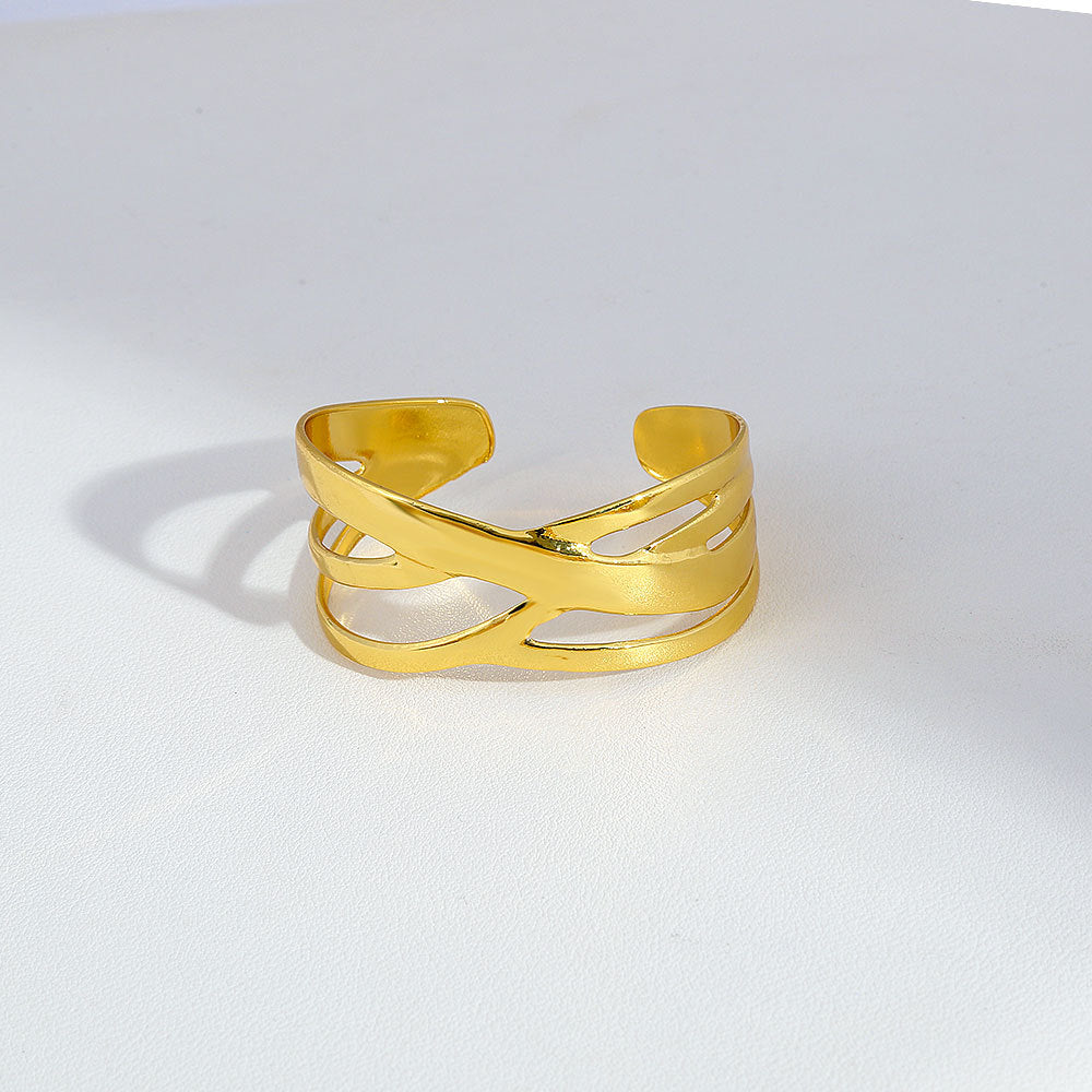Stainless steel gold adjustable bracelet