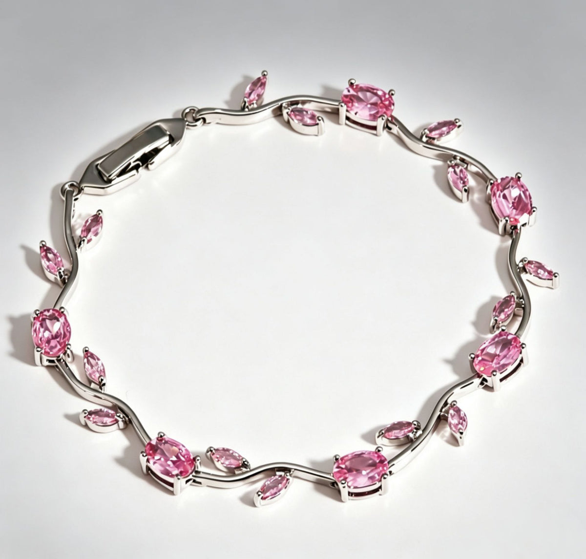 Vintage Floral Zircon Alloy Bracelet