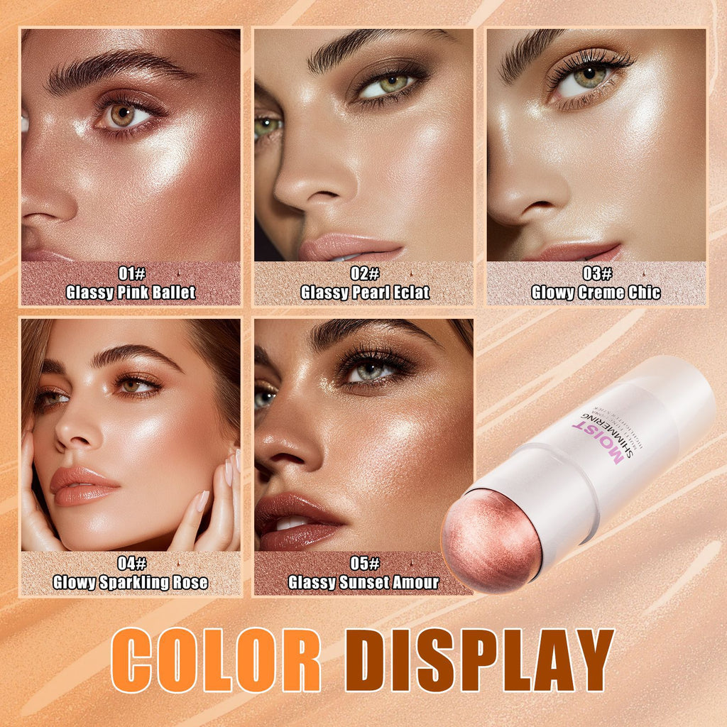 Pearlescent Highlighting Stick with Glass Shine Effect