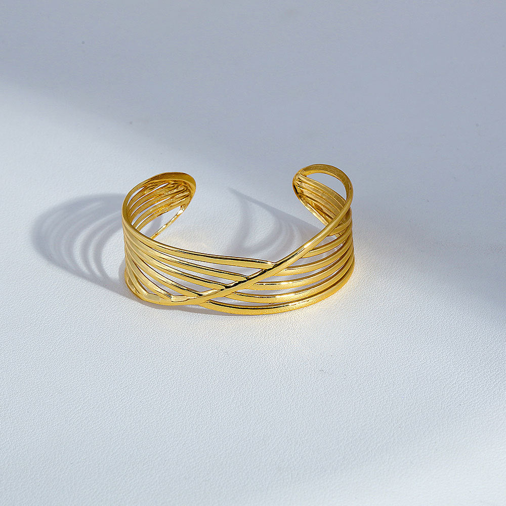 Stainless steel gold adjustable bracelet