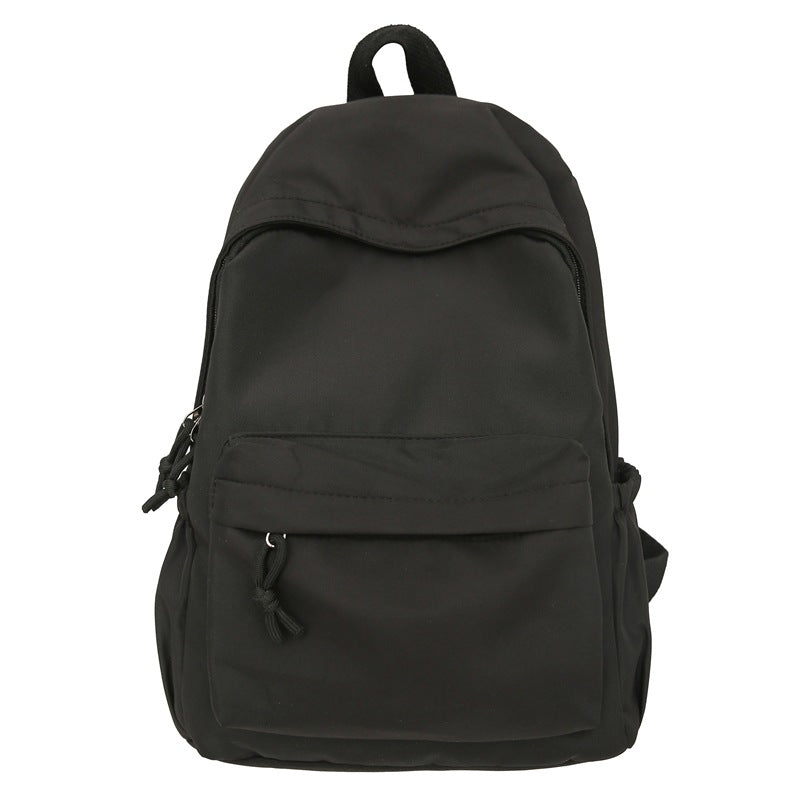 Simple Solid Color Large-Capacity Junior High School and High School Student Schoolbags Primary School Boys and Girls Fresh Backpacks