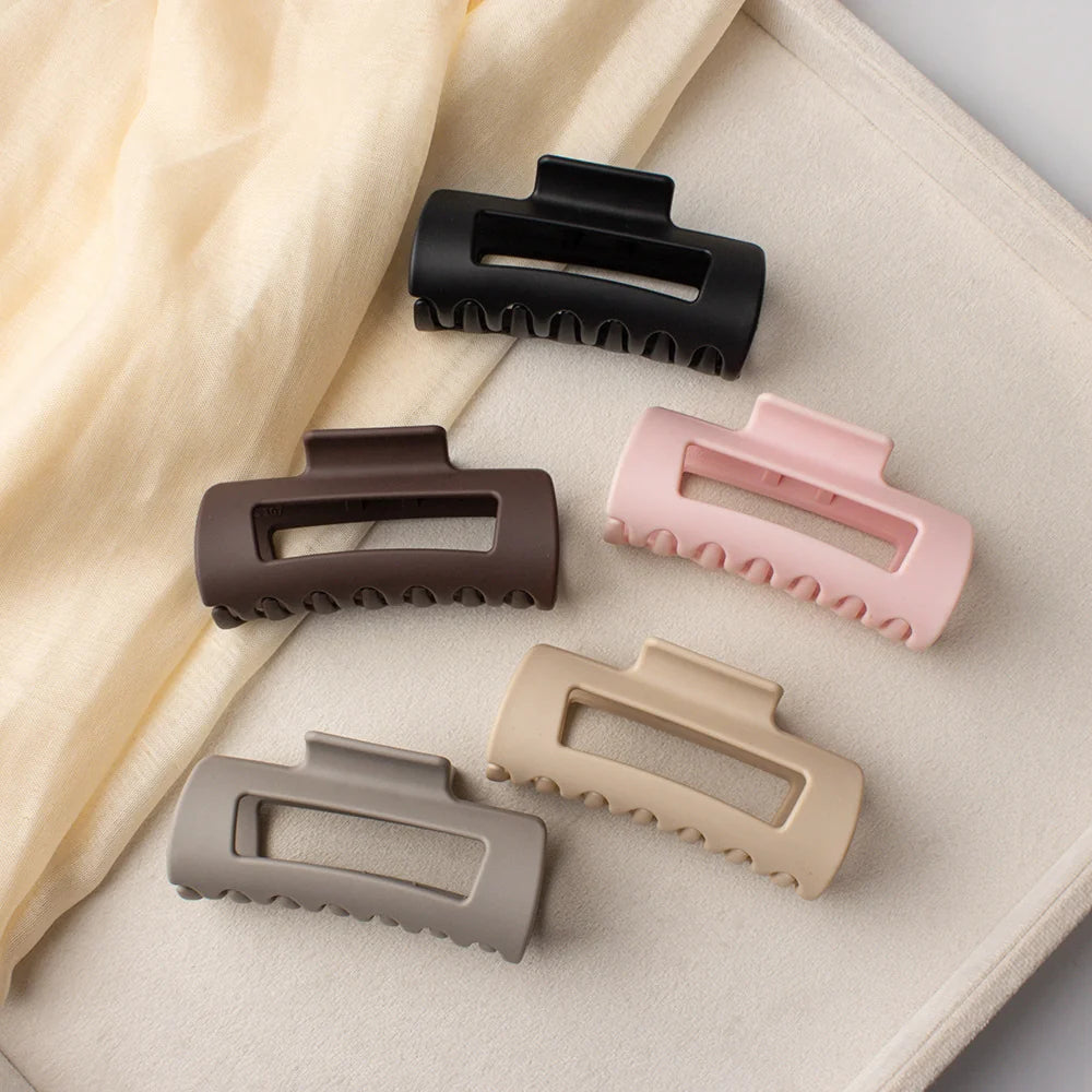 3pcs Frosted Soft Silicone Hair Gripper Clip
