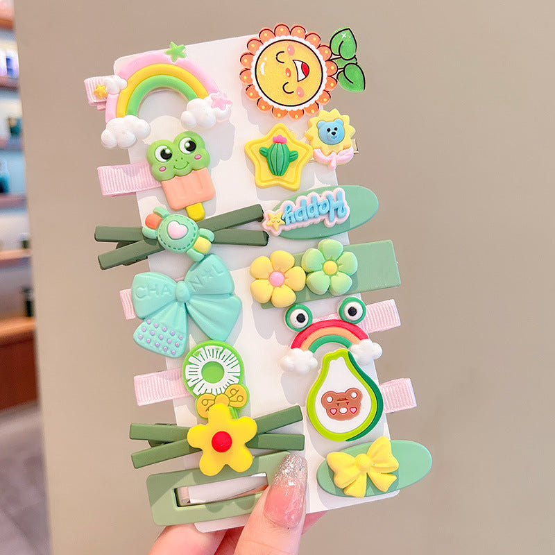 Children's Floral Hair Clips Set