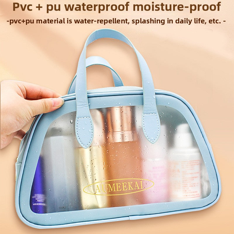 Dry-wet separation large-capacity toiletry bag