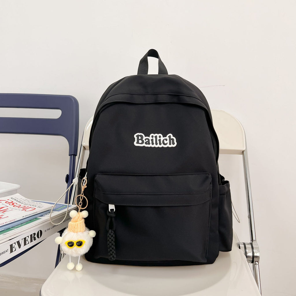 Simple Solid Color Backpack for School and Travel
