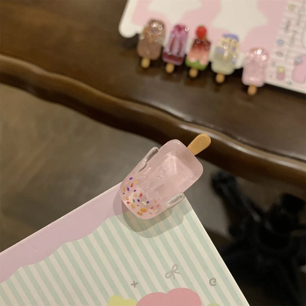 6pcs Creative Cartoon Ice Cream Hair Clip