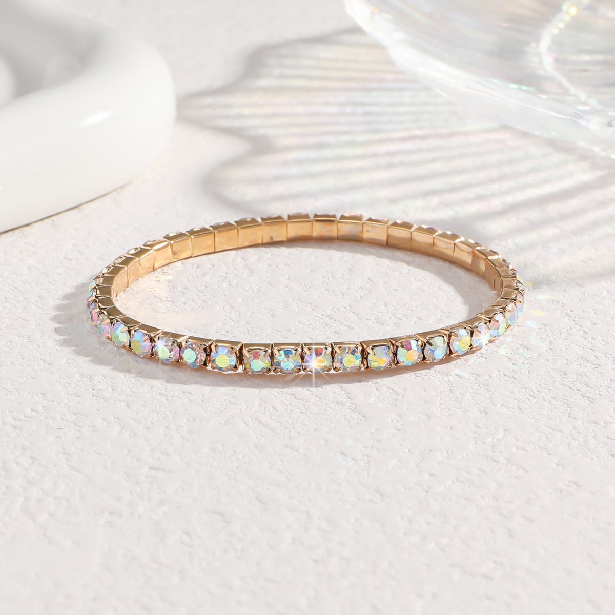 Fashion Rhinestone Elastic Anklet