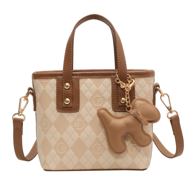 Korean Quilted Crossbody Bucket Bag