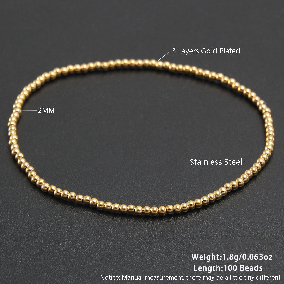 Two-color Beaded Bracelet