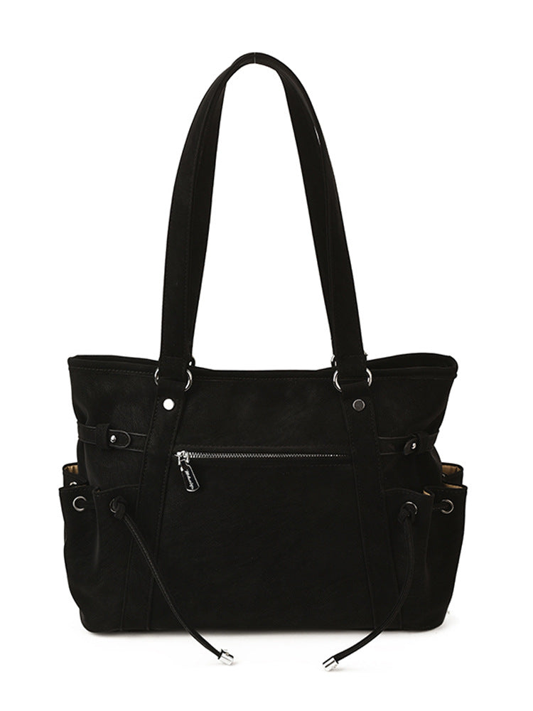 Retro motorcycle messenger tote bag