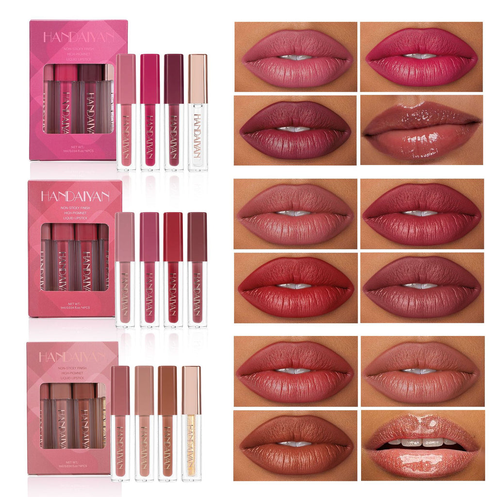 4pcs HANDAIYAN Pearl Lip Gloss