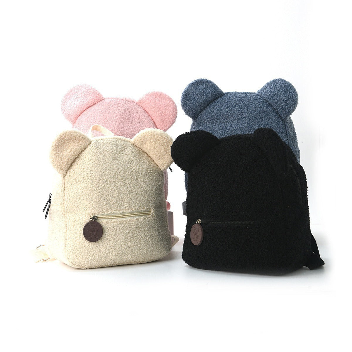 Cartoon Bear Ears Plush Backpack