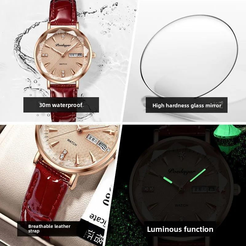 Waterproof Luminous Women Calendar Watch