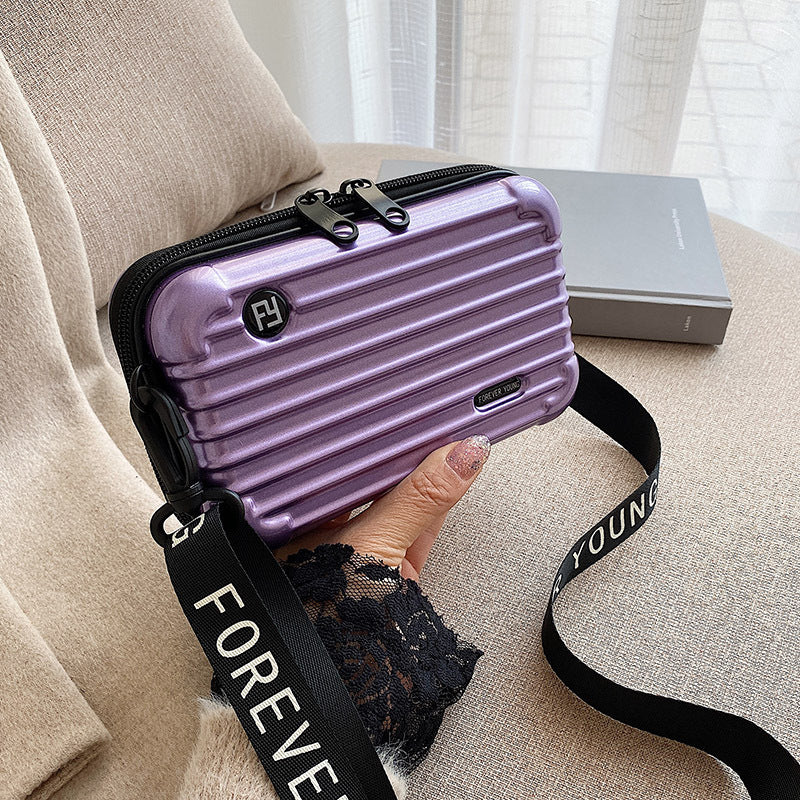 Crossbody multi-functional hard-shell makeup bag