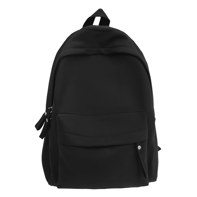 Japanese Style Solid Color Nylon Backpack