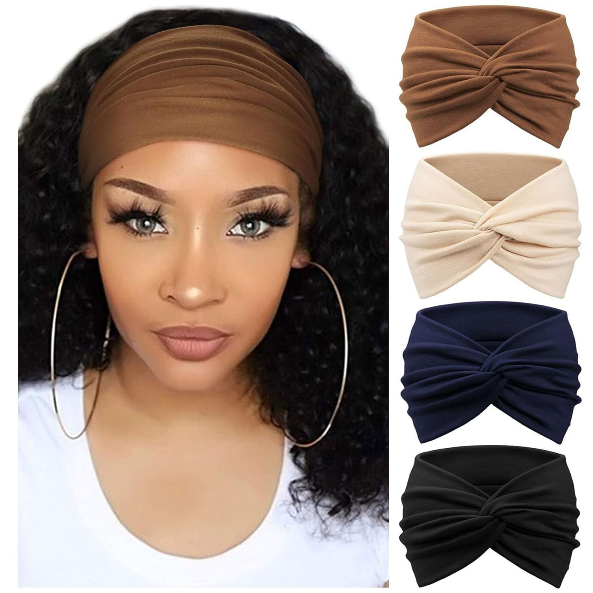 10pcs mixed colors Knotted hairband