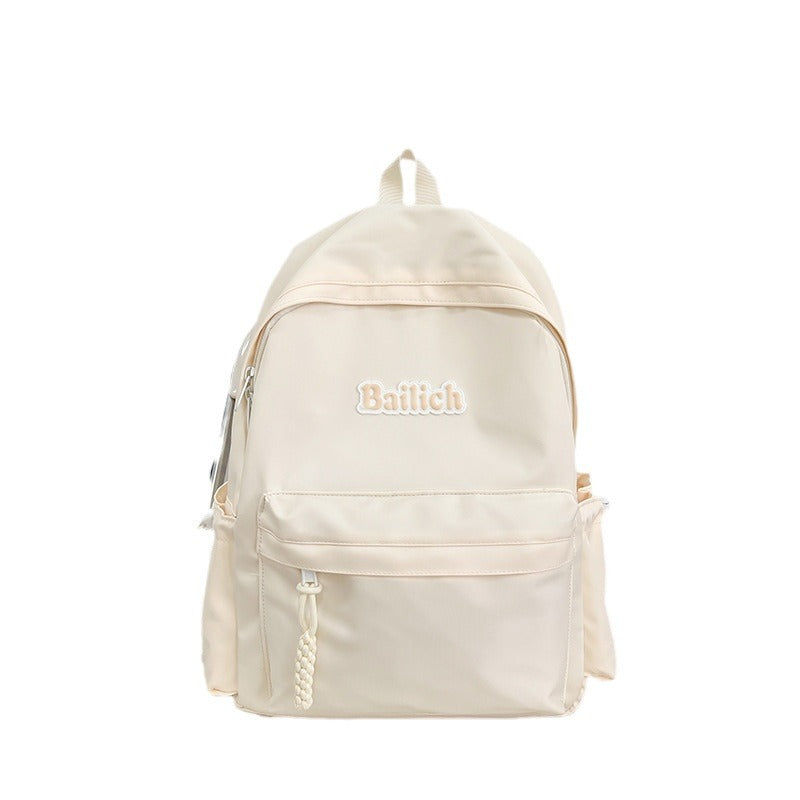 Simple Solid Color Backpack for School and Travel