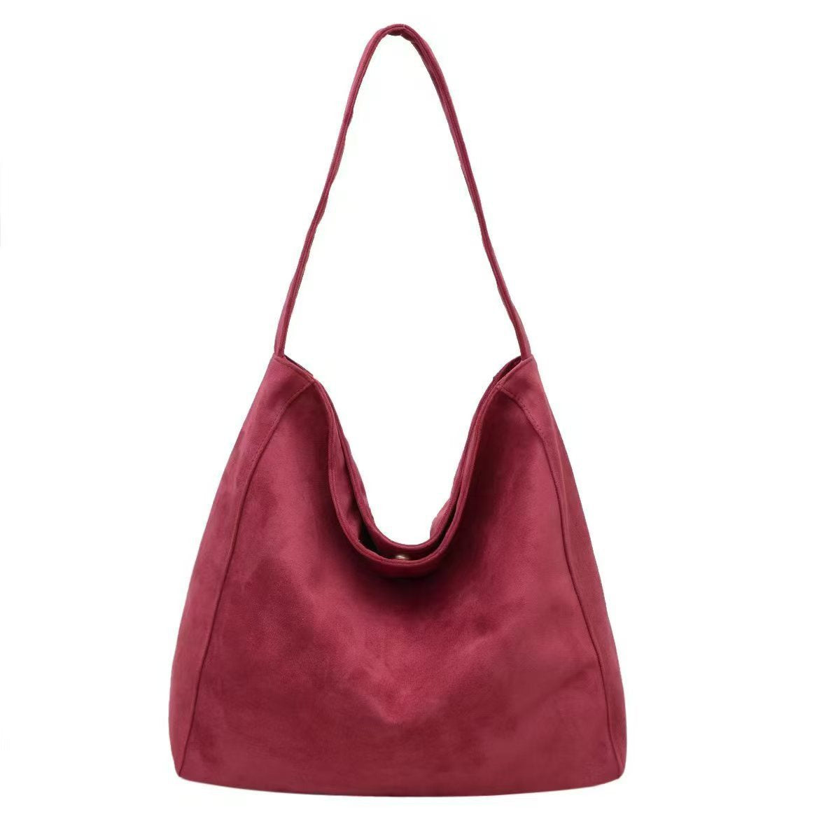 Versatile Retro Suede Commuter Tote Bag