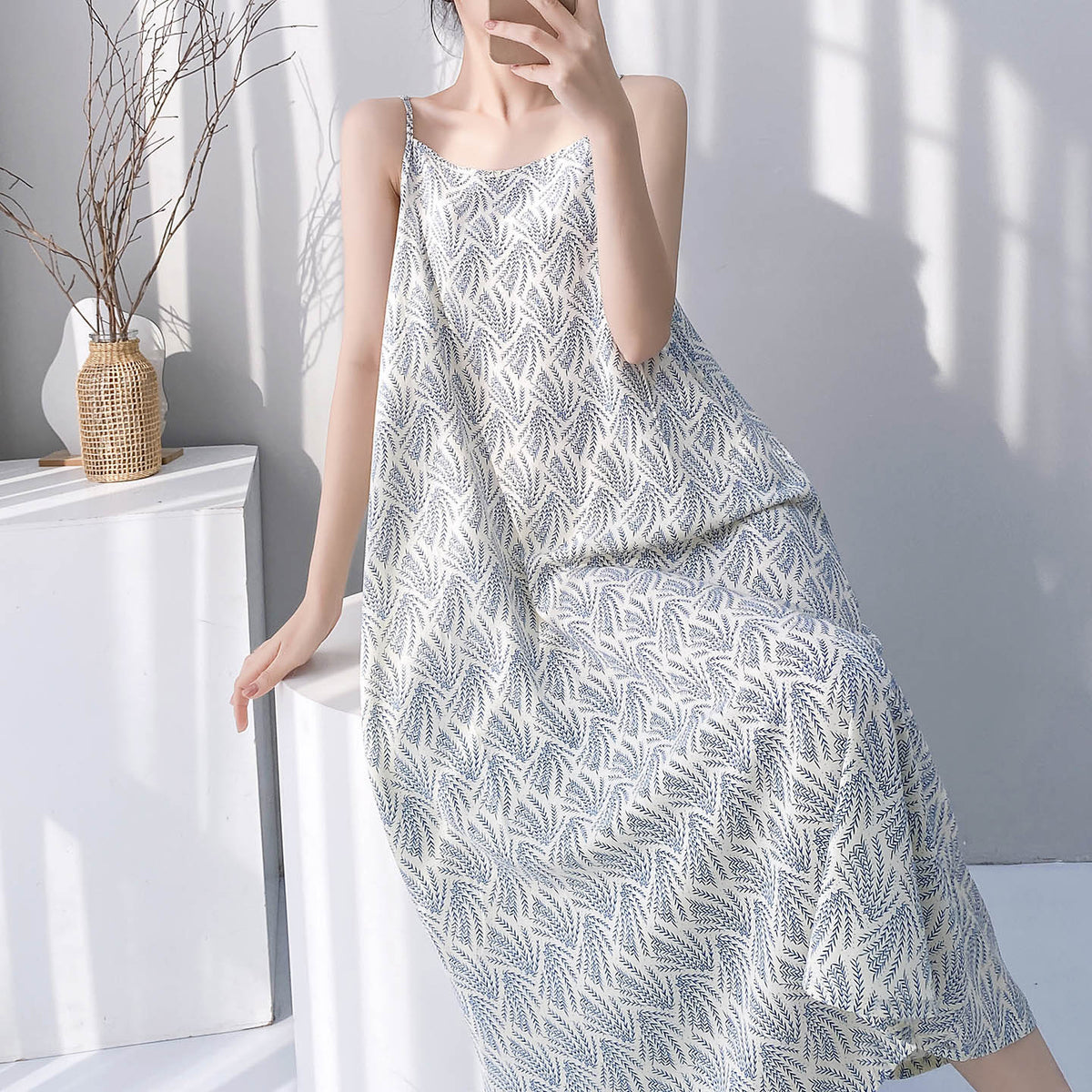 Floral Suspender Nightgown