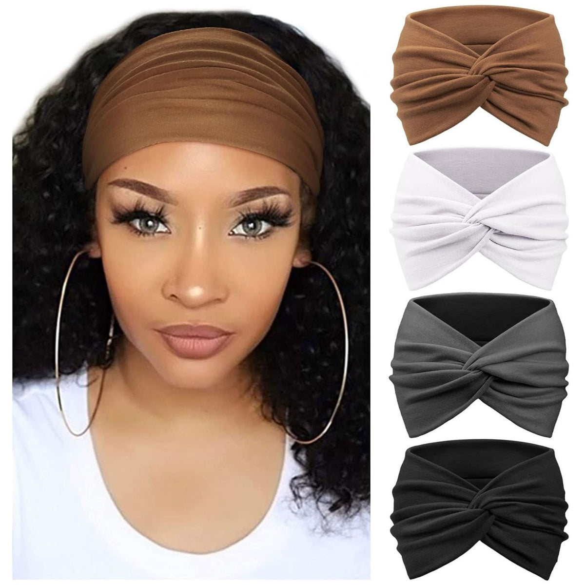 10pcs mixed colors Knotted hairband